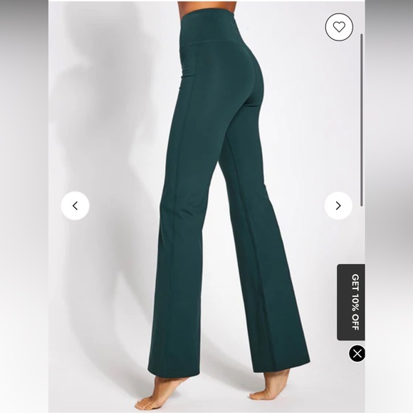 girlfriend collective Pants - Girlfriend Collective Compressive Flare Legging color moss sz S